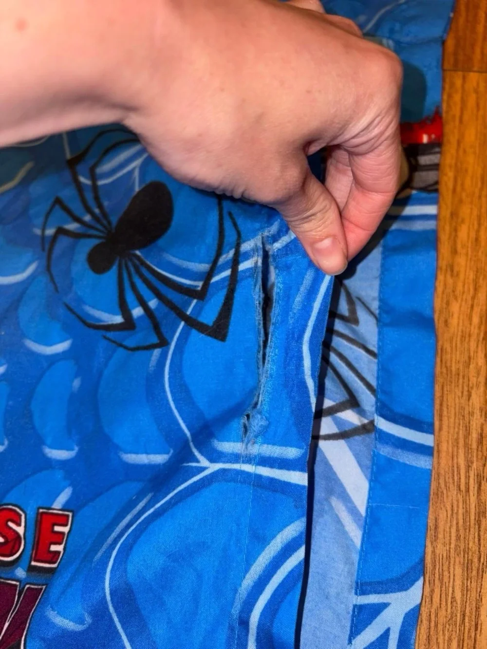 Y2K Vintage Spider-Man blue twin size sheet